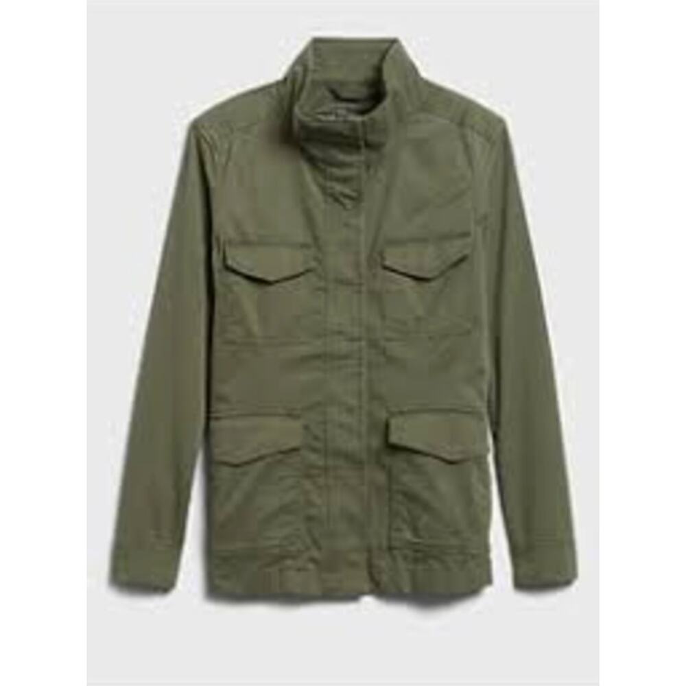 Banana Republic Olive Green Utility Field Jacket Military Style XL - Picture 2 of 6